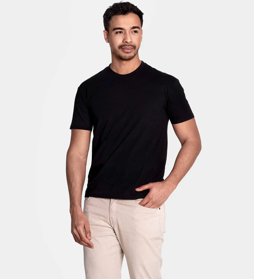 Camiseta de cuello redondo característica