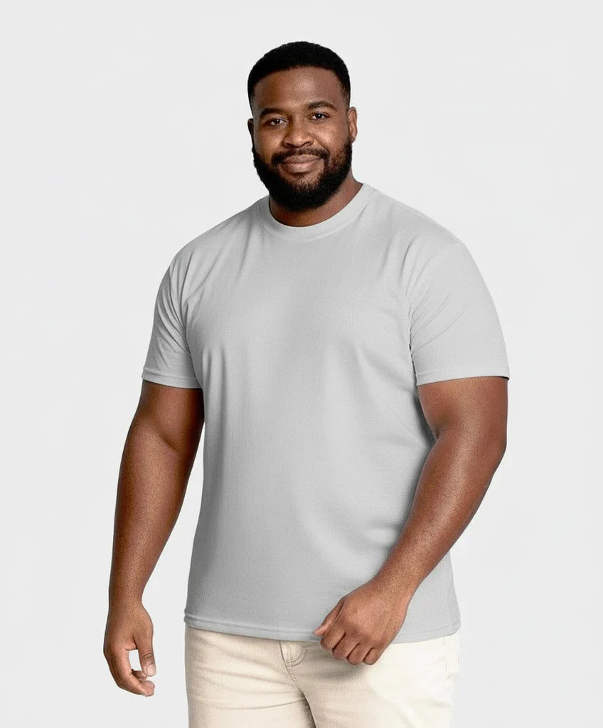 Camiseta de cuello redondo característica