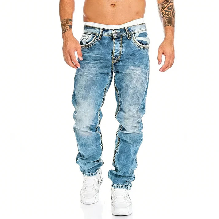 Vaqueros elásticos creativos para hombre, estilo minimalista, ideales para el verano, estilo emo