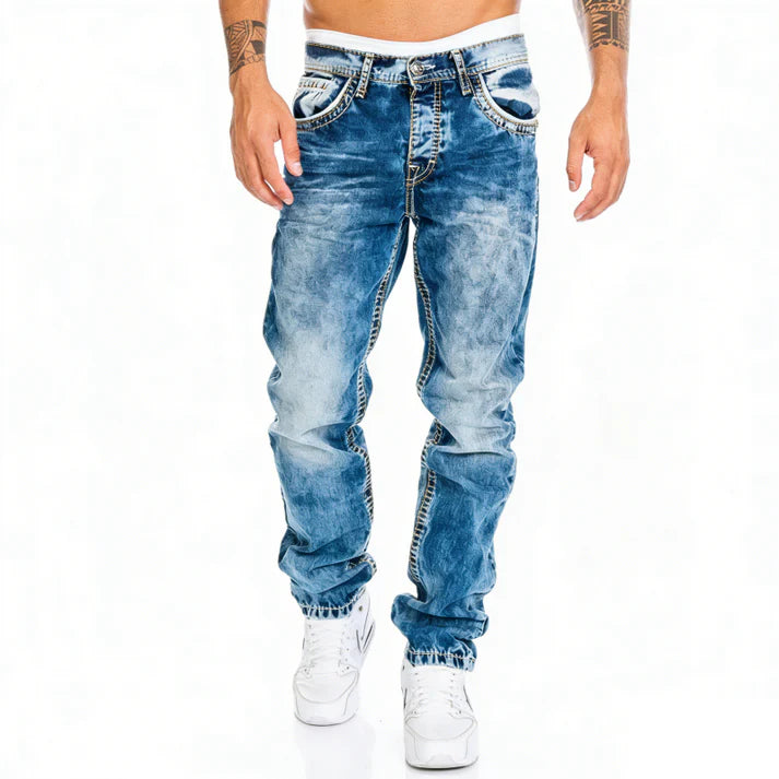 Vaqueros elásticos creativos para hombre, estilo minimalista, ideales para el verano, estilo emo